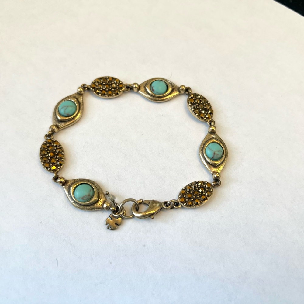 Lucky Brand Gold and Turquoise Bracelet